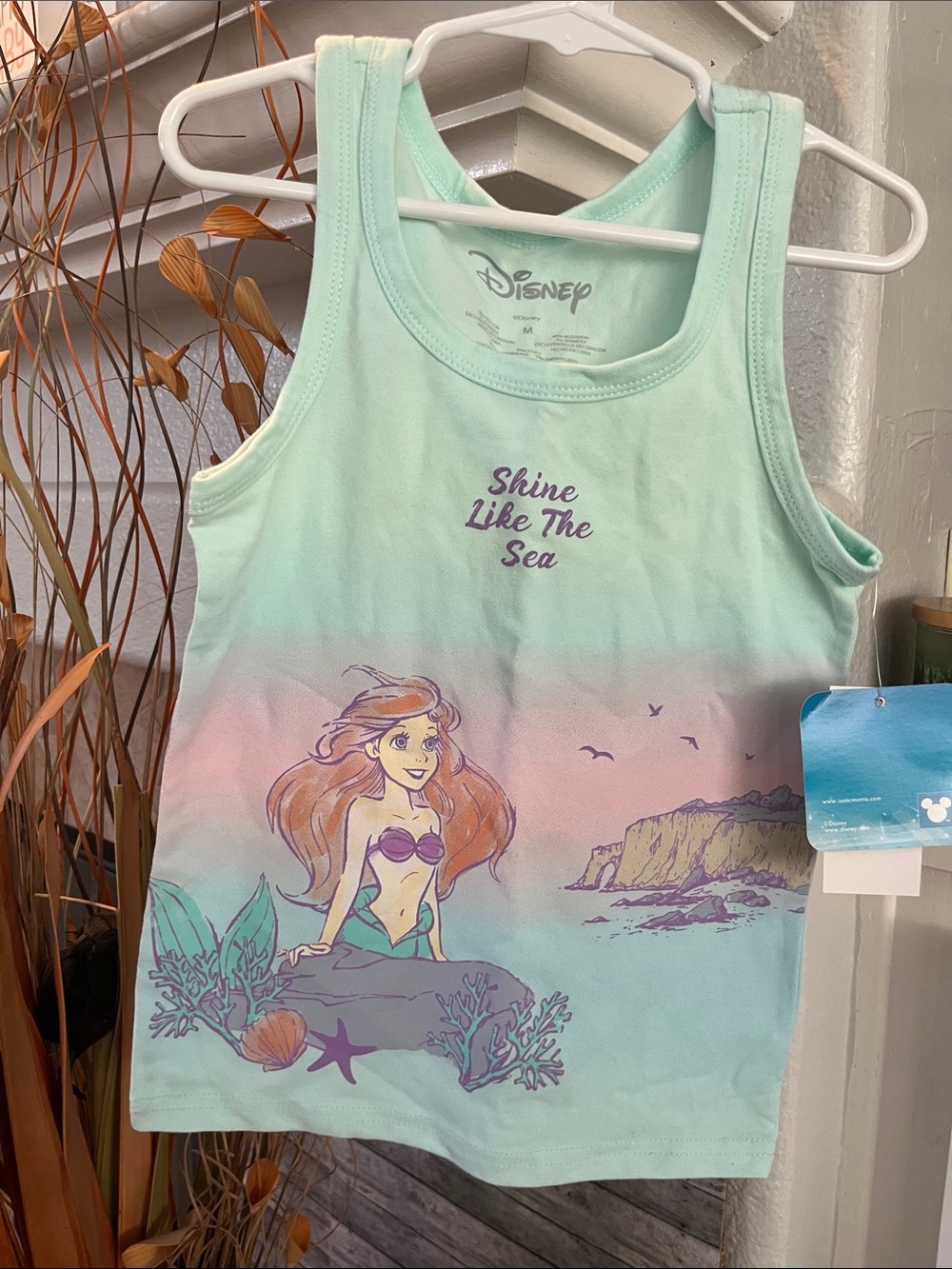 Disney Ariel Gradient Seafoam and Pink Tank Top